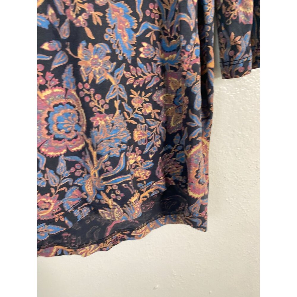 Peruvian Connection Floral Boho Womens Top size Medium Pima Cotton Peasant - Picture 9 of 12